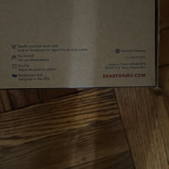 NIB dearfoams memory foams slippers size:11-12 - Picture 4 of 4